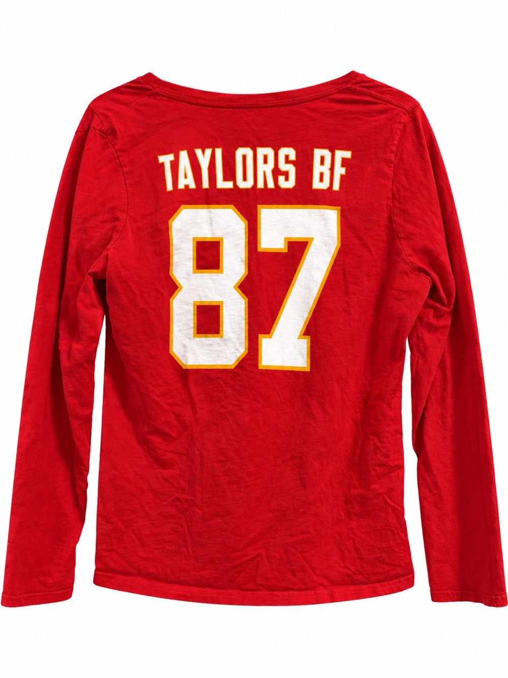 Kansas City Chiefs Travis Kelce “Taylor’s BF” 87 Fanatics Shirt Women’s L